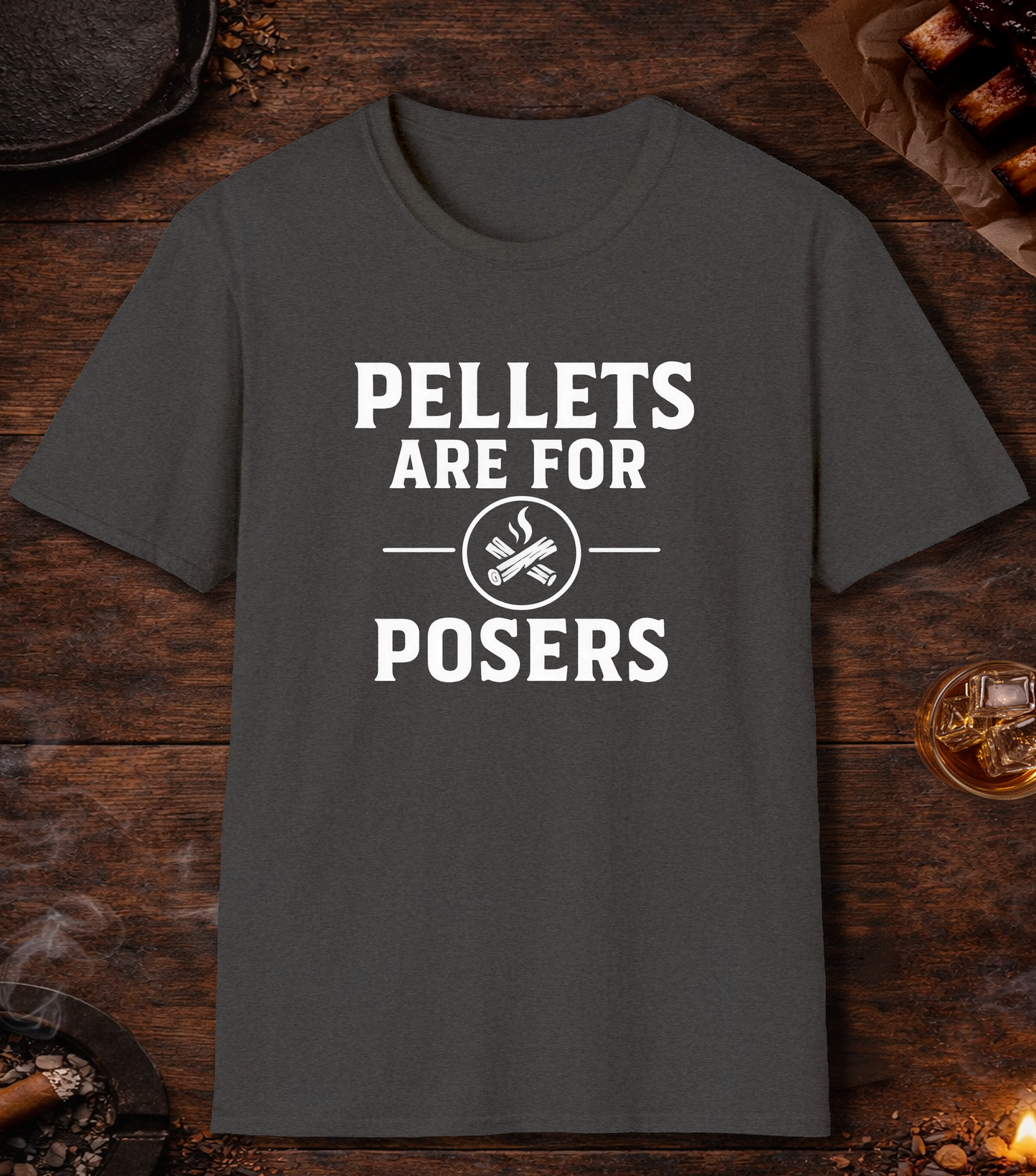 Pellets Are For Posers T-Shirt - Dark Heather
