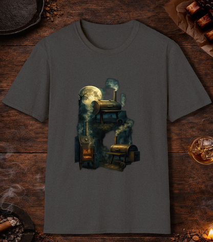 Three Smoker Moon T-Shirt - Dark Heather