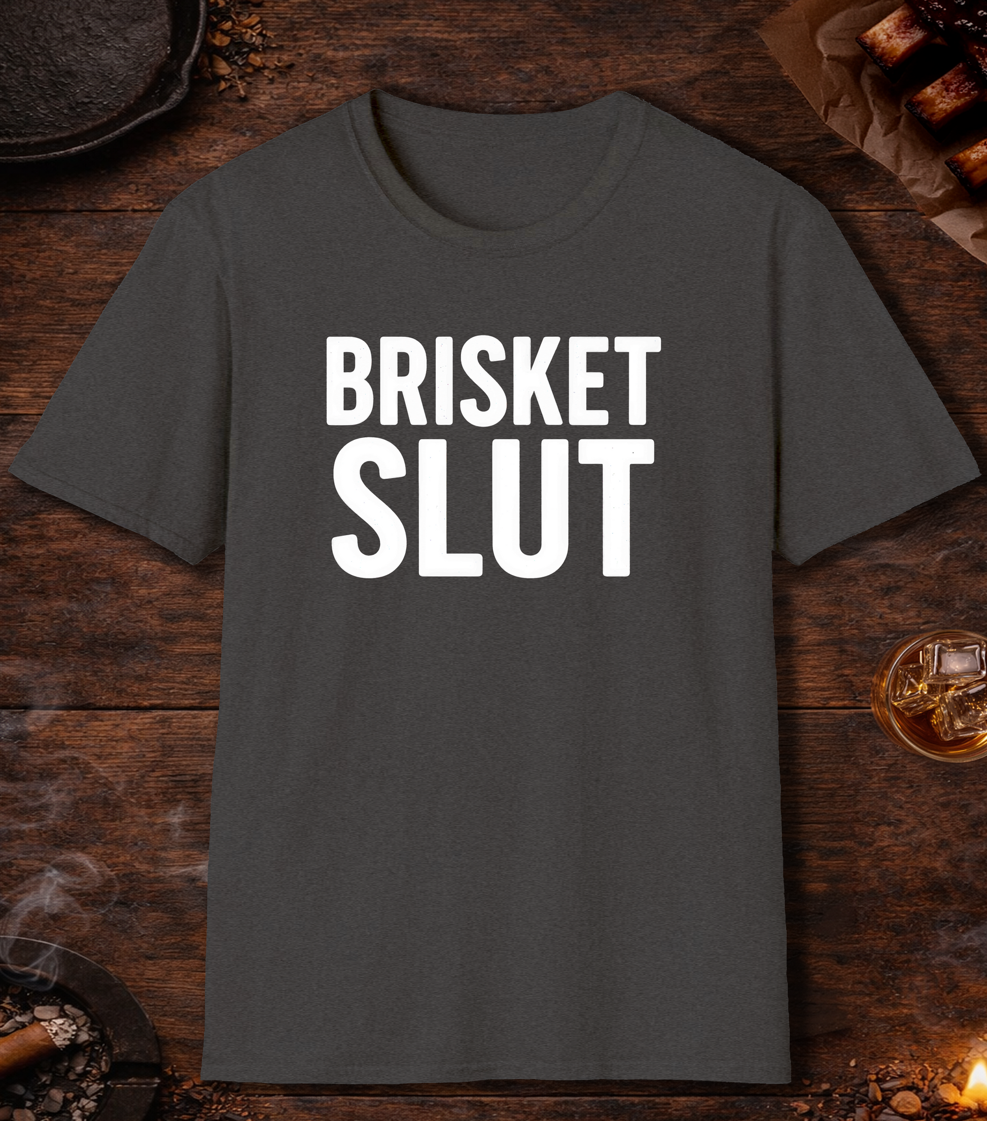 Brisket Slut T-Shirt - Dark Heather