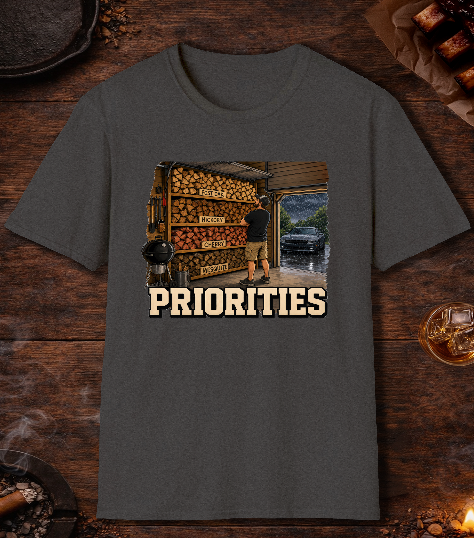 Priorities T-Shirt - Dark Heather