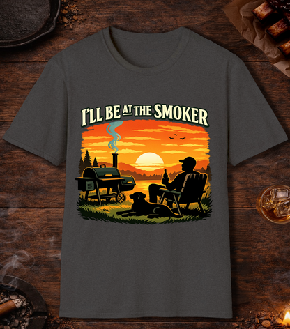 Ill Be At The Smoker T-Shirt - Dark Heather