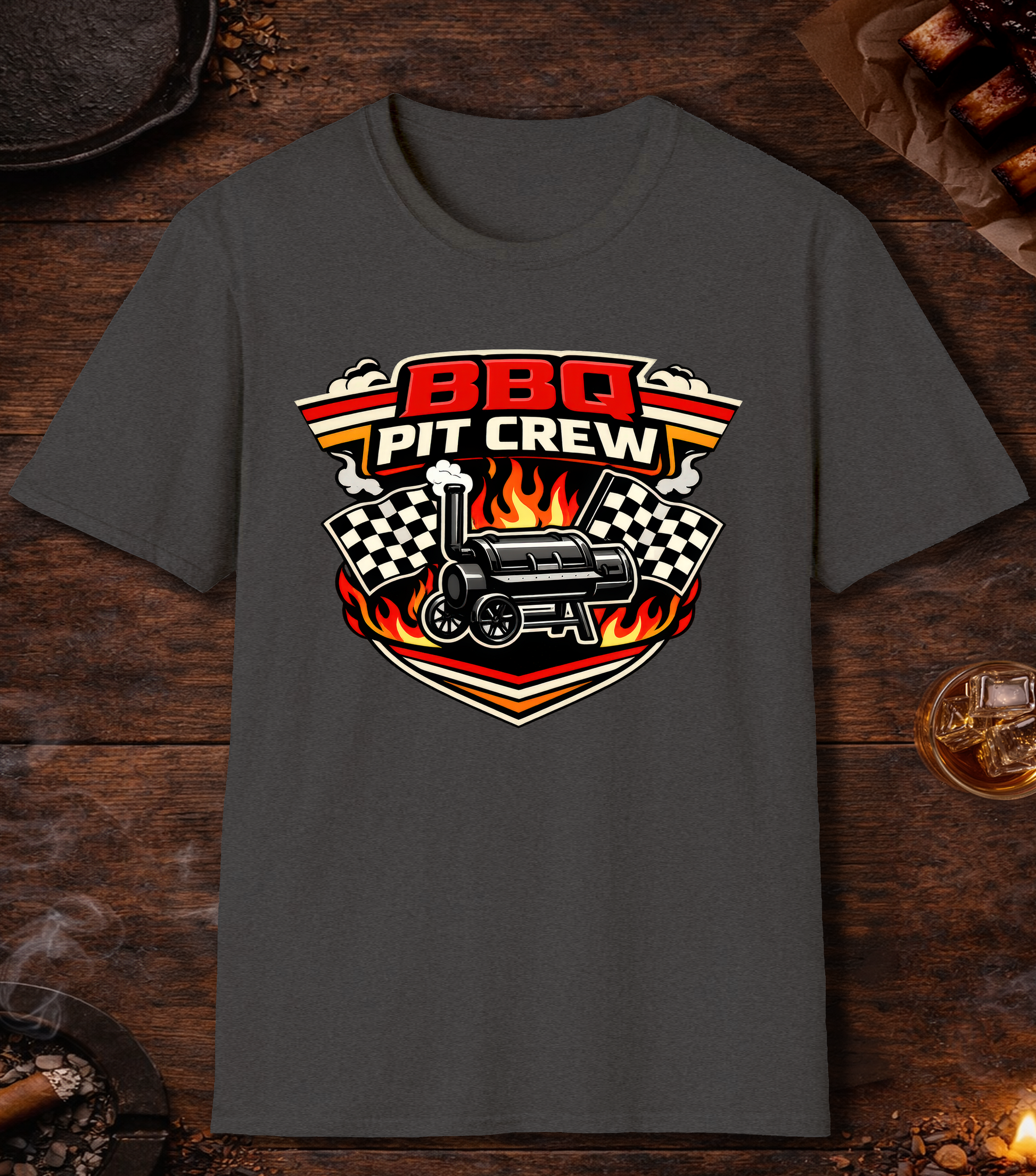BBQ Pit Crew T-Shirt - Dark Heather