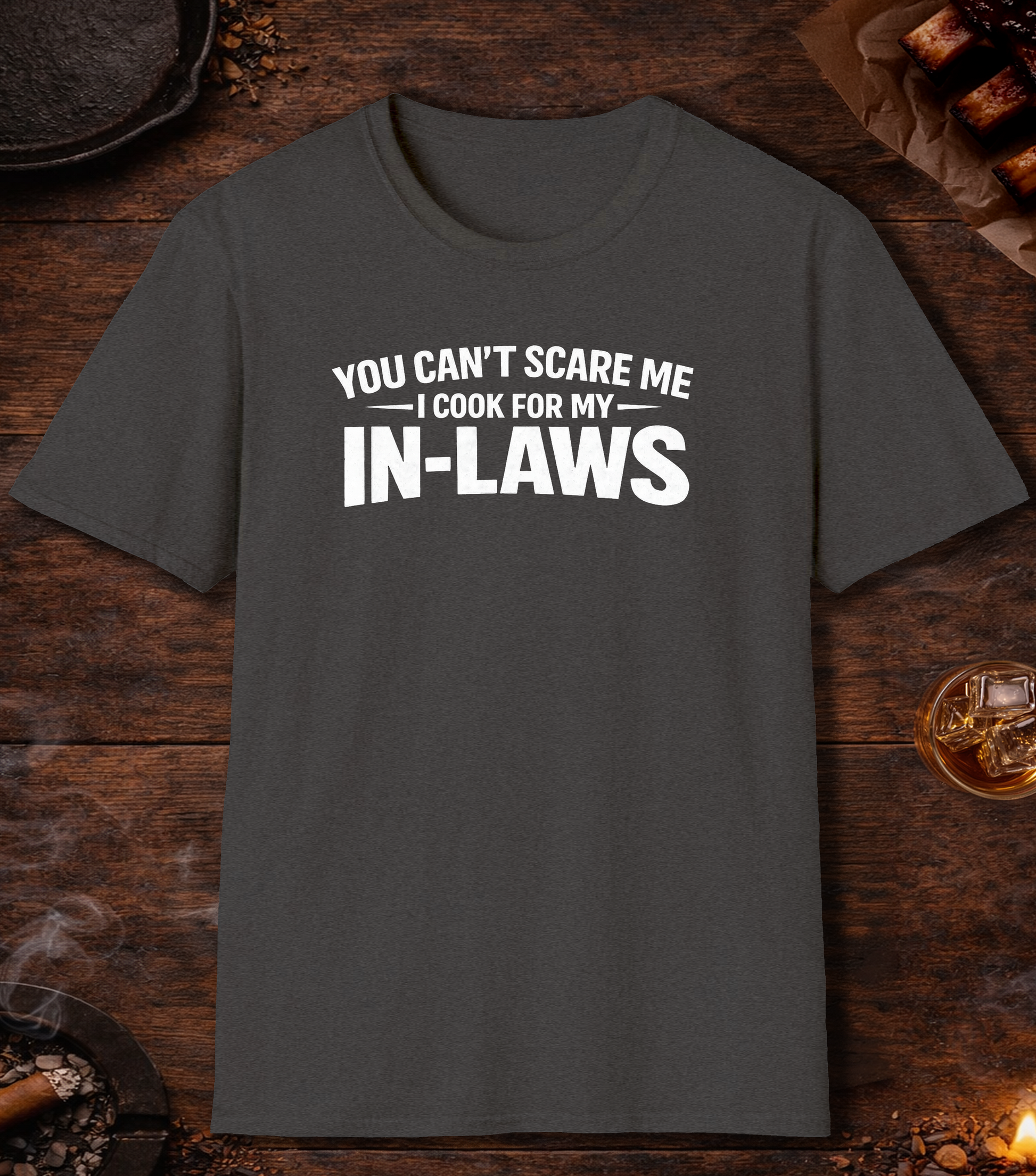 Cook For My In Laws T-Shirt - Dark Heather