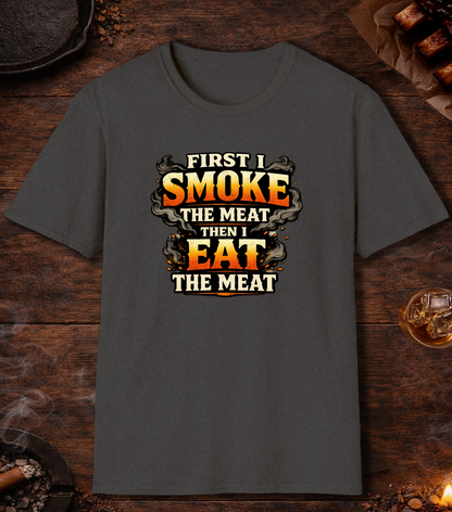First Smoke Then Eat T-Shirt - Dark Heather