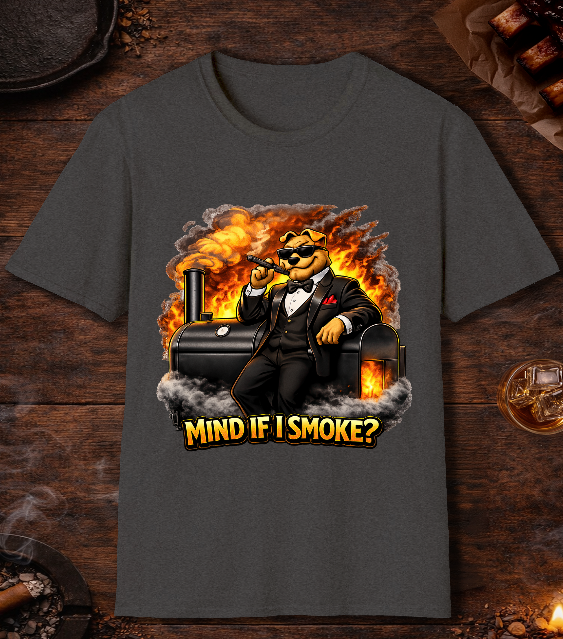 Mind If I Smoke T-Shirt - Dark Heather