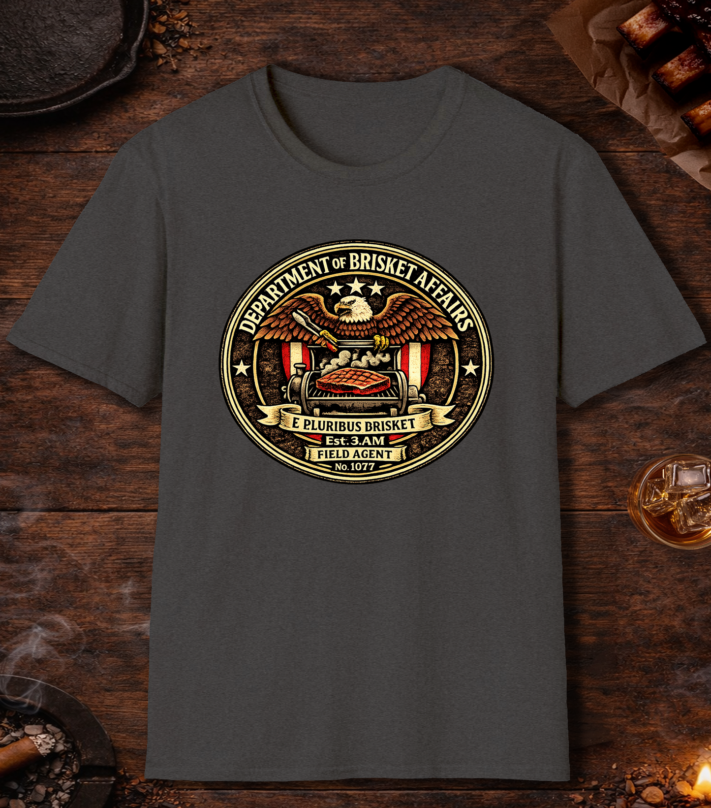 Department Of Brisket Affairs T-Shirt - Dark Heather