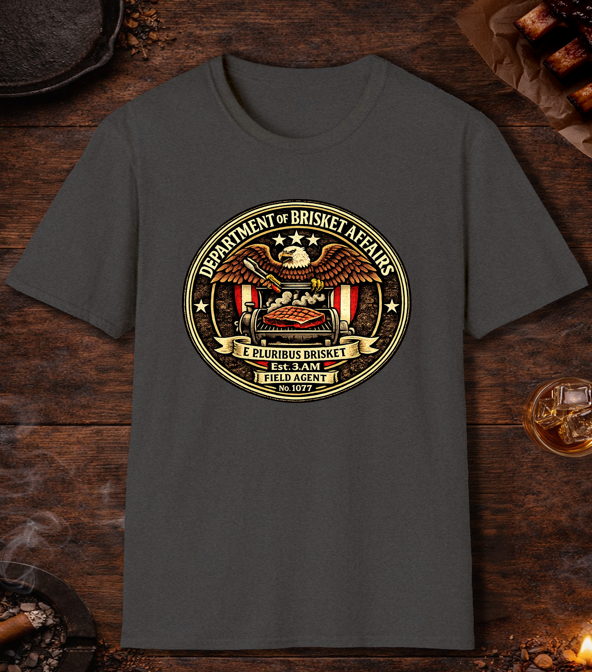 Department Of Brisket Affairs T-Shirt - Dark Heather