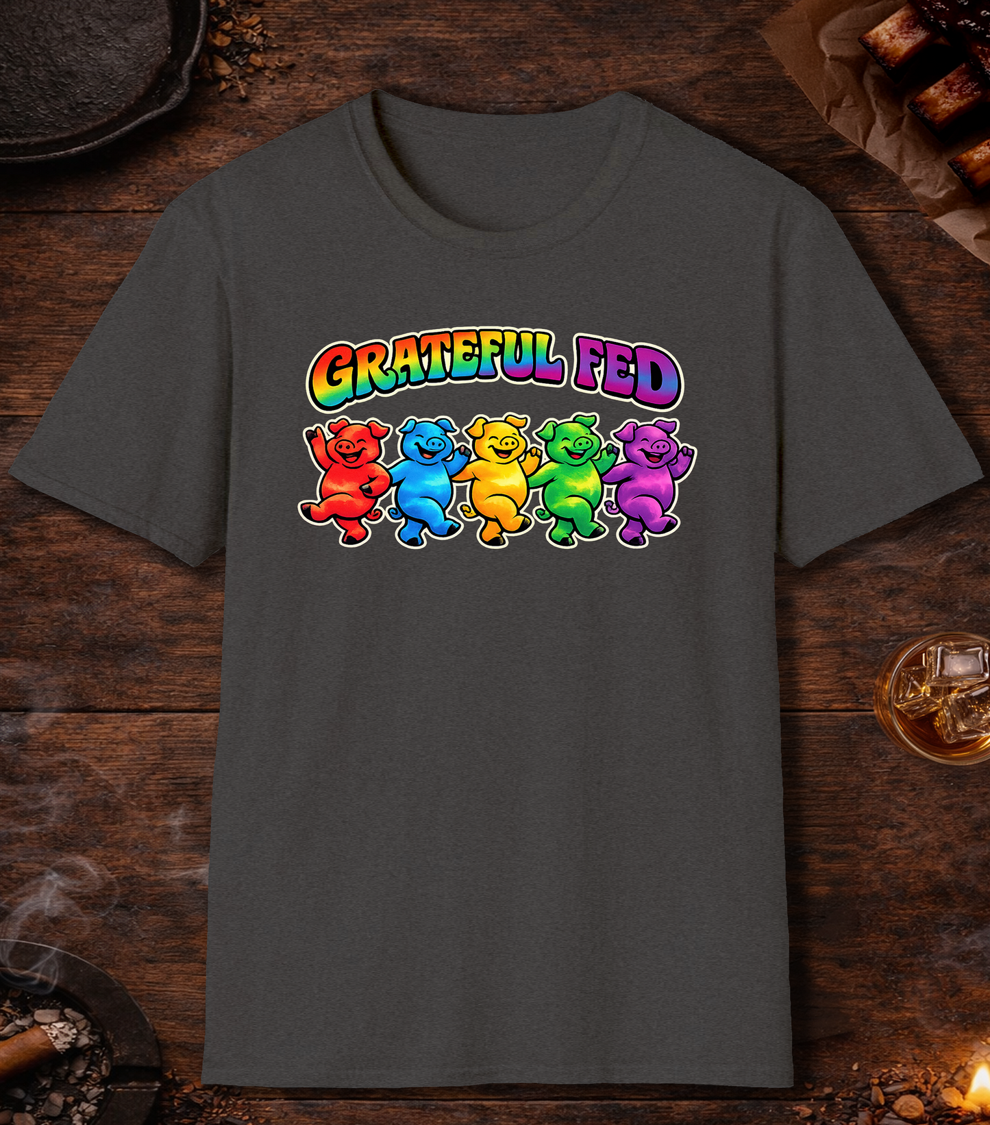 Grateful Fed Parody T-Shirt - Dark Heather