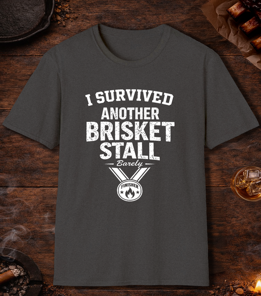 I Survived Another Brisket Stall T-Shirt - Dark Heather