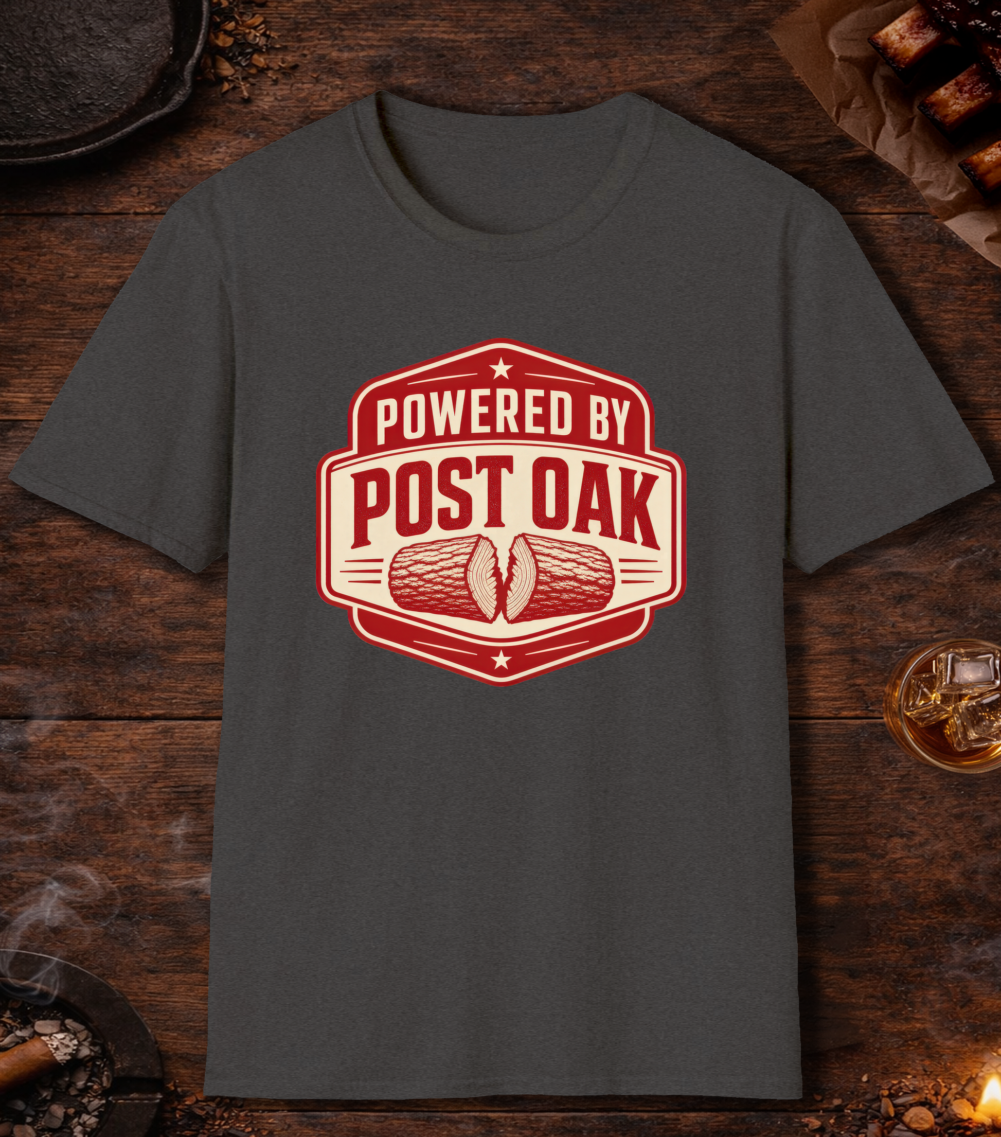 Powered by Post Oak T-Shirt - Dark Heather