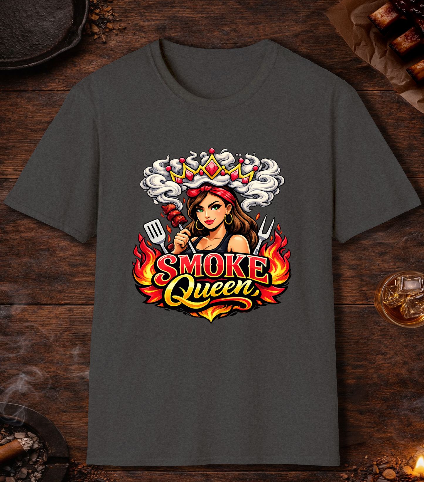 Smoke Queen T-Shirt - Dark Heather