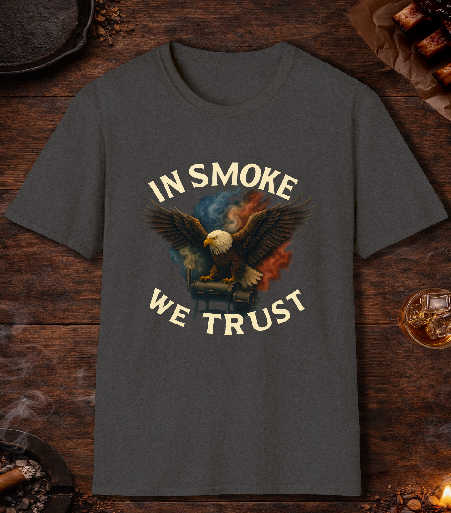 In Smoke We Trust T-Shirt - Dark Heather