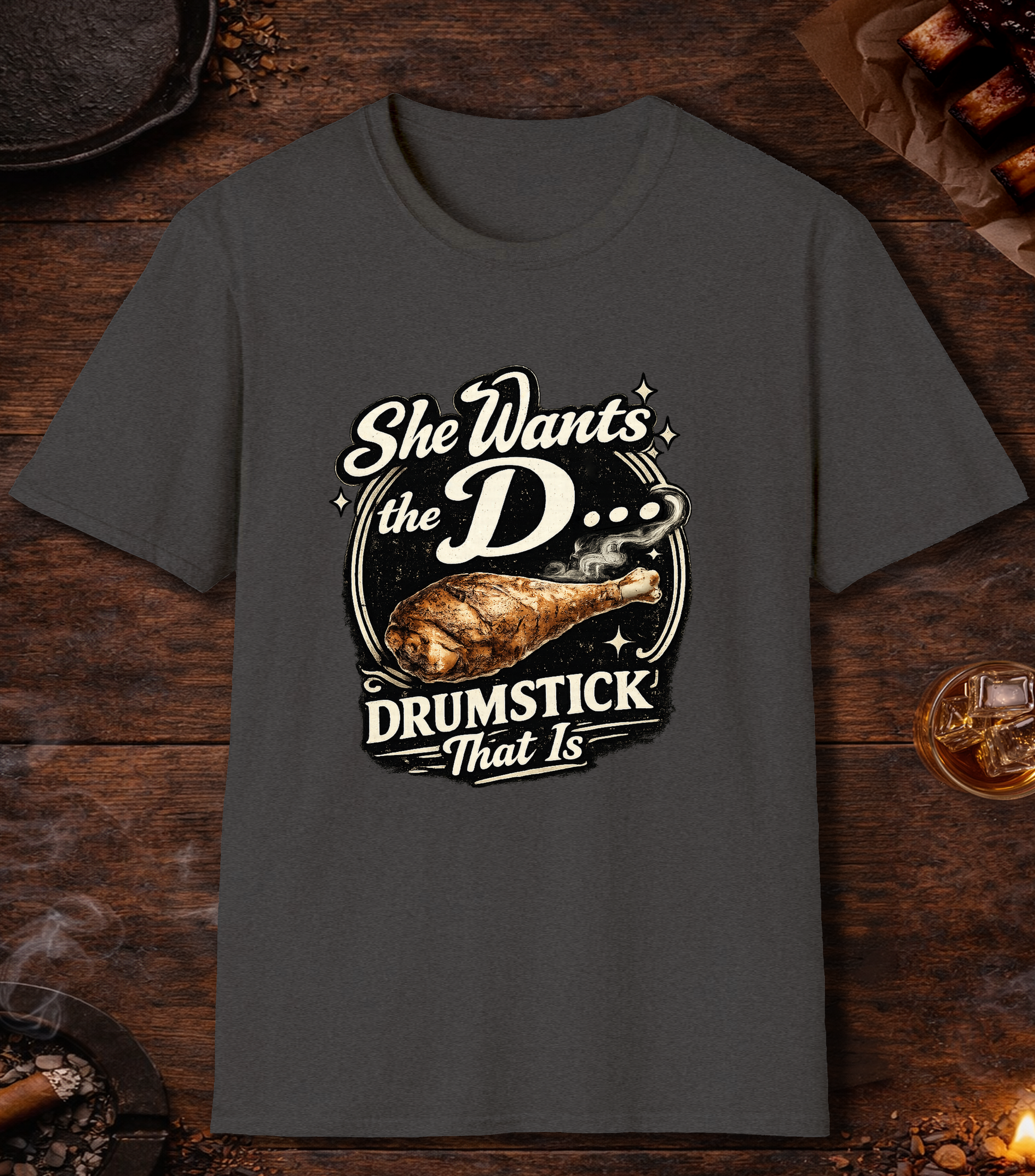 She Wants The D T-Shirt - Dark Heather