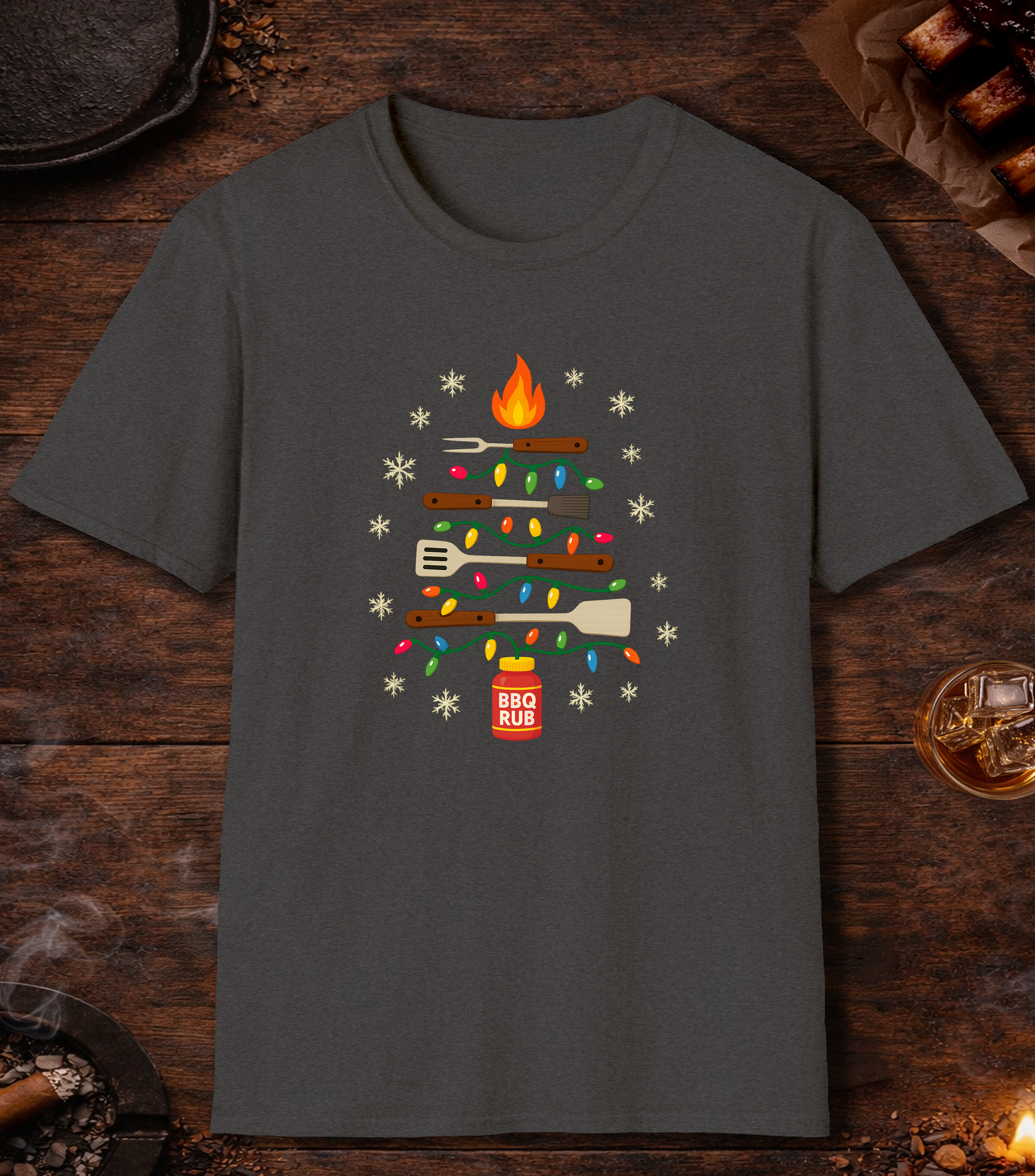 Christmas Tree T-Shirt - Dark Heather