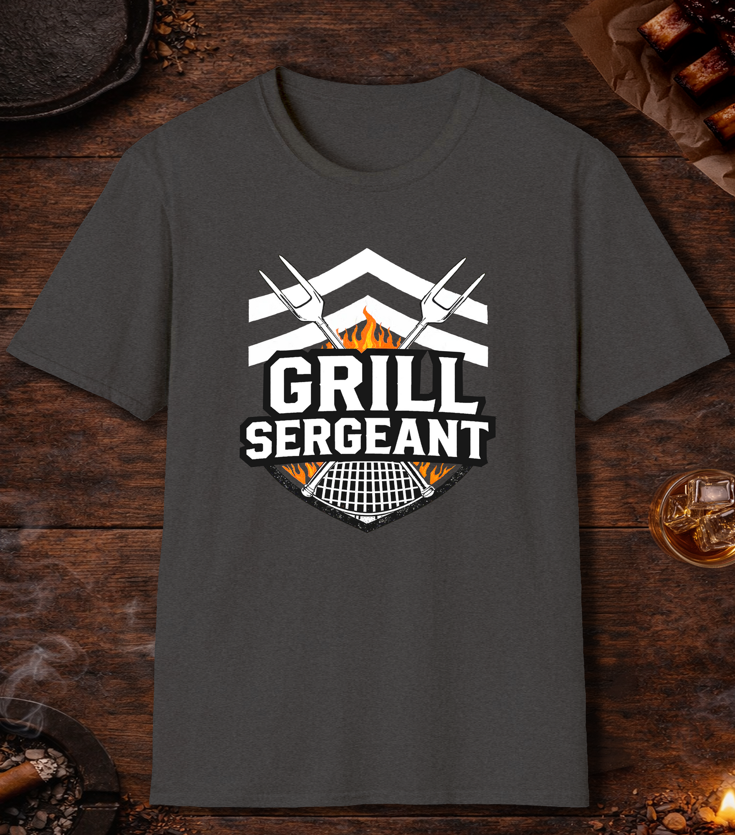 Grill Sergeant T-Shirt - Dark Heather