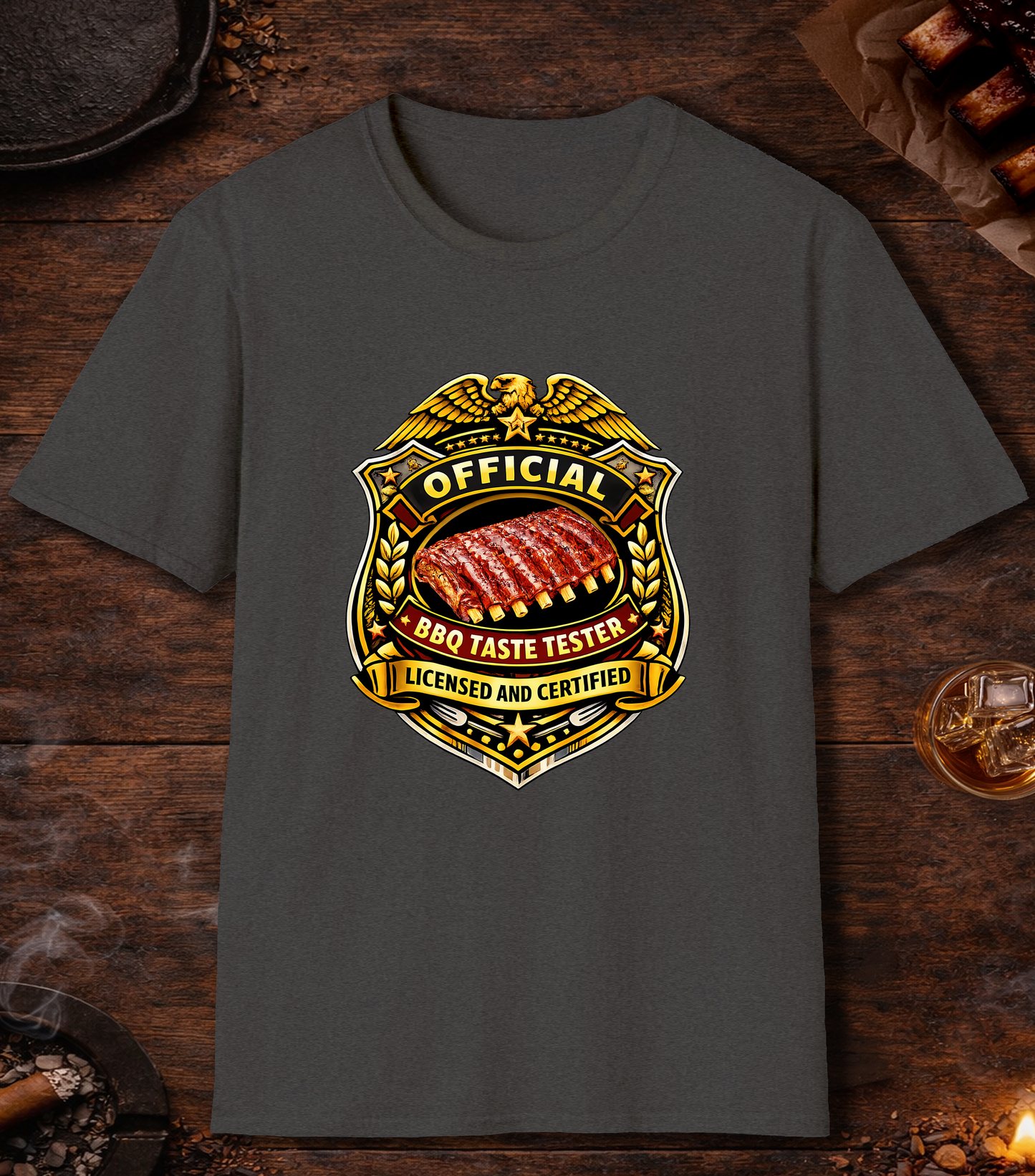 Official BBQ Taste Tester T-Shirt - Dark Heather