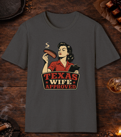 Texas Wife Approved T-Shirt - Dark Heather