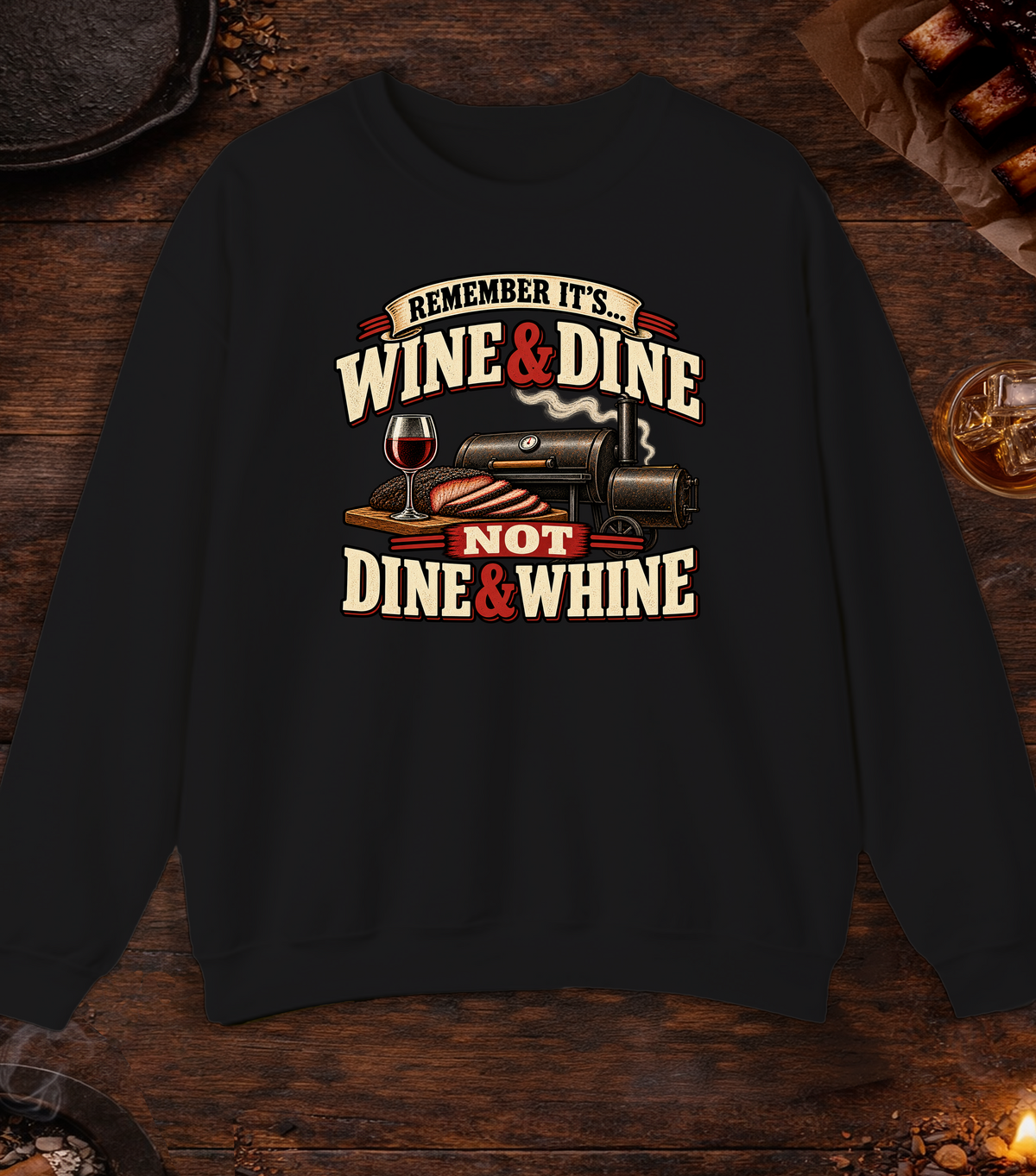 Dine And Whine - Black