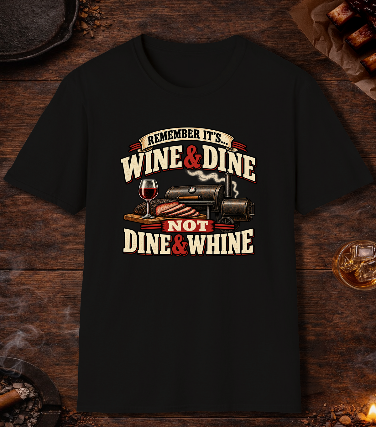 Dine And Whine - Black