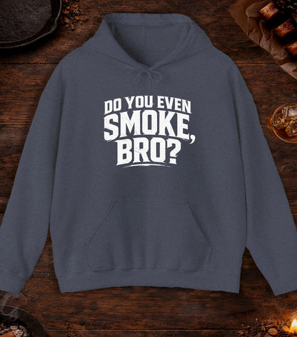 Do You Even Smoke Bro Hoodie - Heather Navy