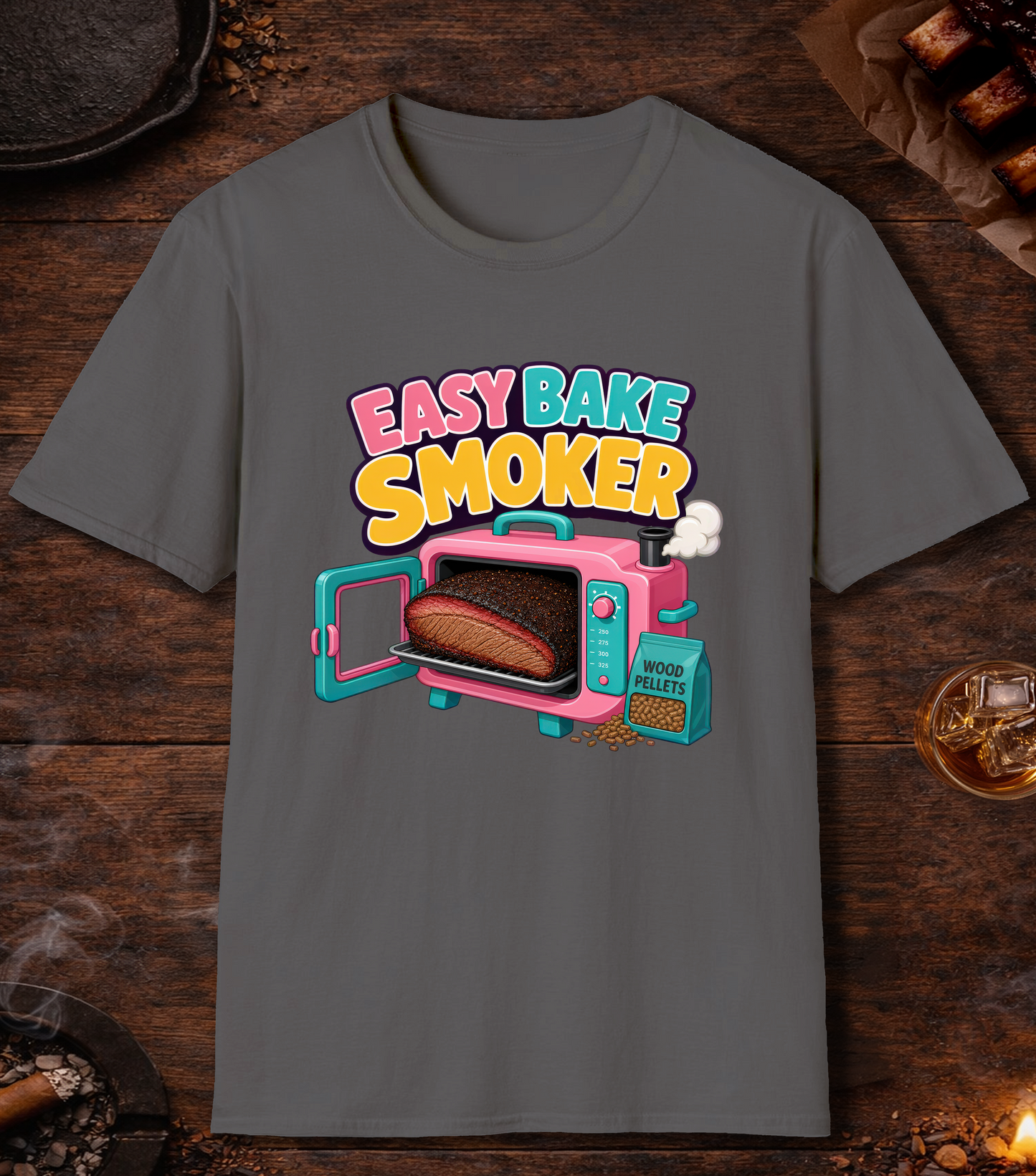 Easy Bake Smoker T-Shirt - Charcoal