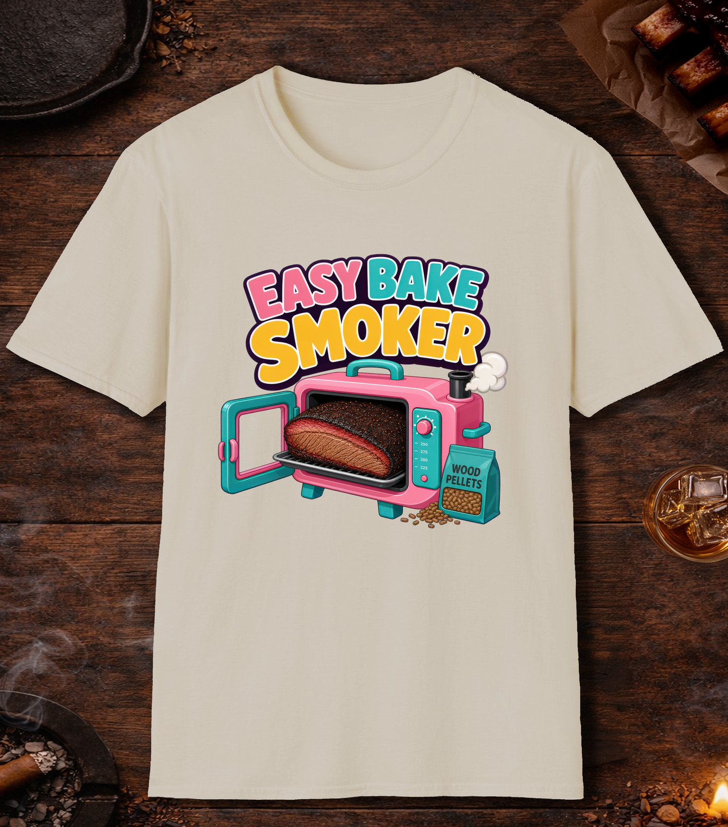 Easy Bake Smoker T-Shirt - Sand