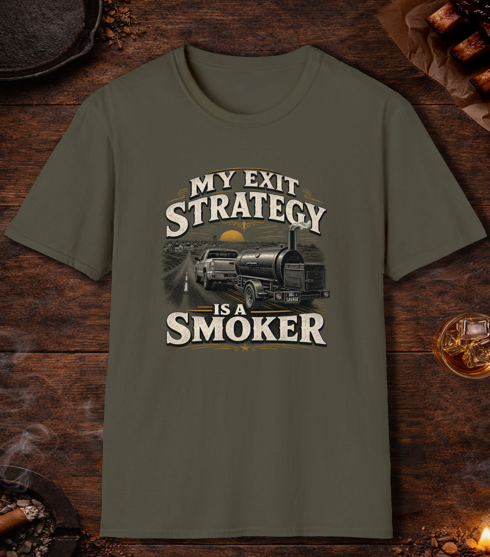 Exit Strategy T-Shirt - Military Green