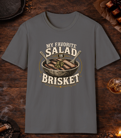 Favorite Salad Is Brisket T-Shirt - Charcoal