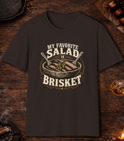 Favorite Salad Is Brisket T-Shirt - Dark Chocolate