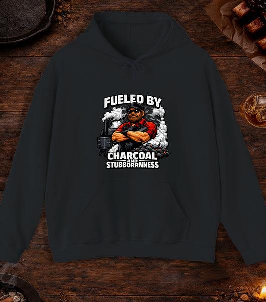 Fueled By Charcoal And Stubborness Hoodie - Black