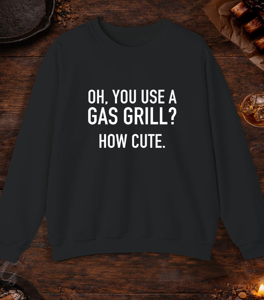 Gas Grill How Cute Crewneck - Black