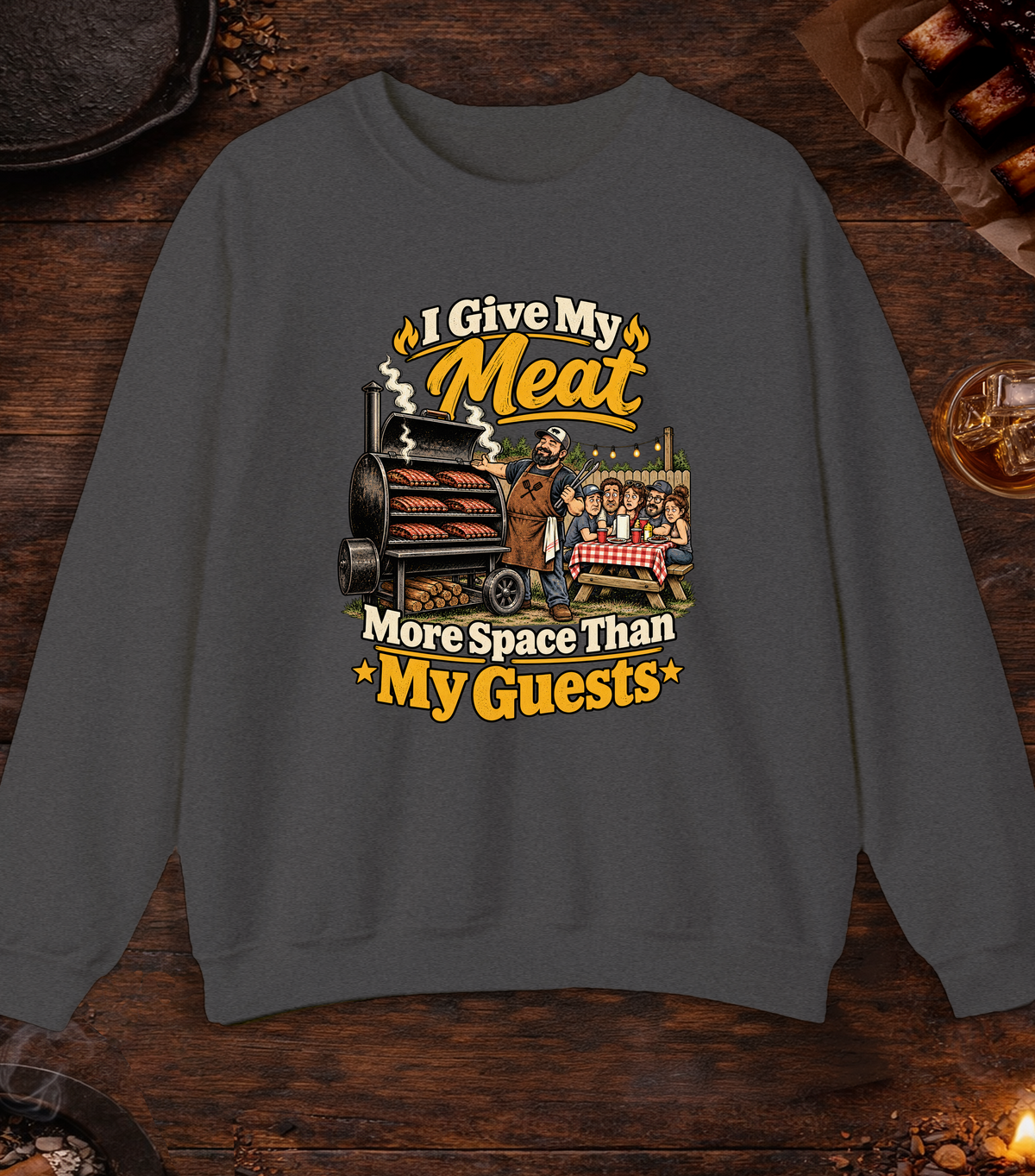 Give Meat Space - Dark Heather