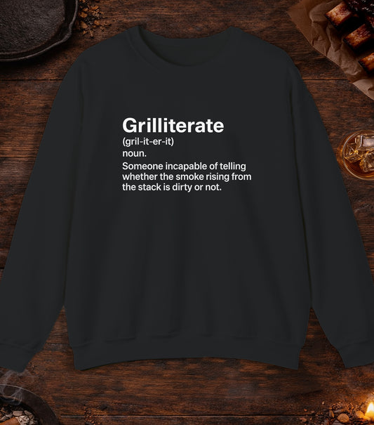 Grilliterate Definition Crewneck - Black