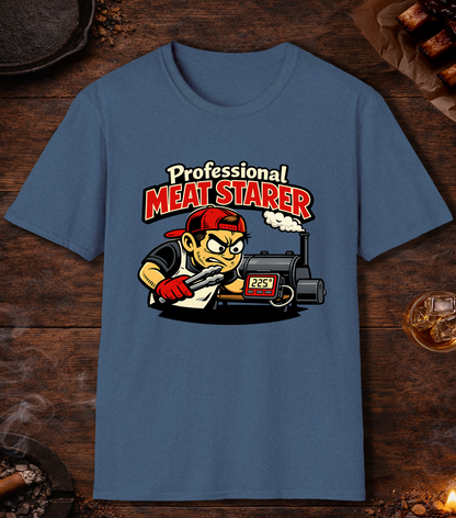 Professional Meat Starer T-Shirt - Heather Indigo
