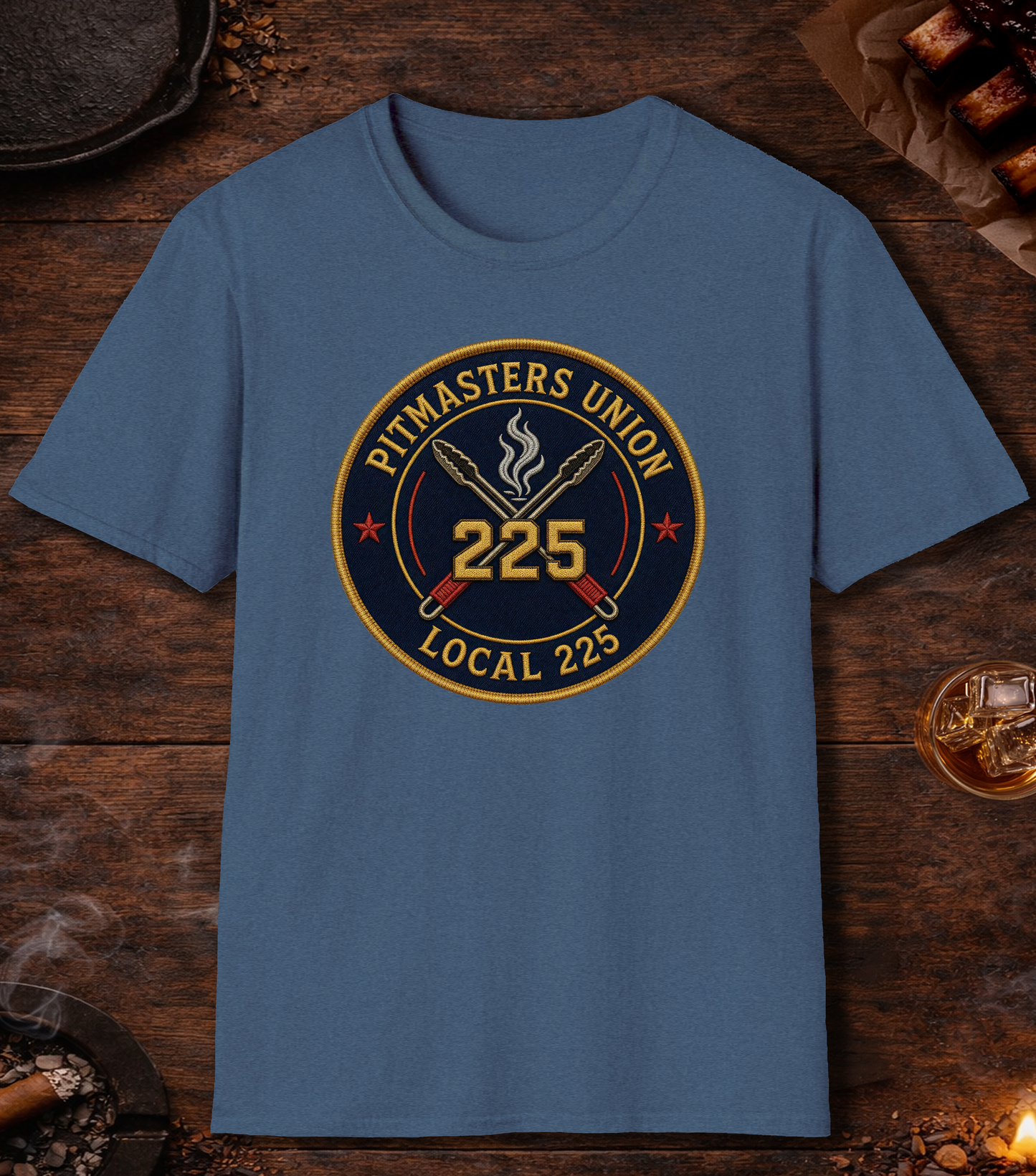Pitmaster's Union T-Shirt - Heather Indigo