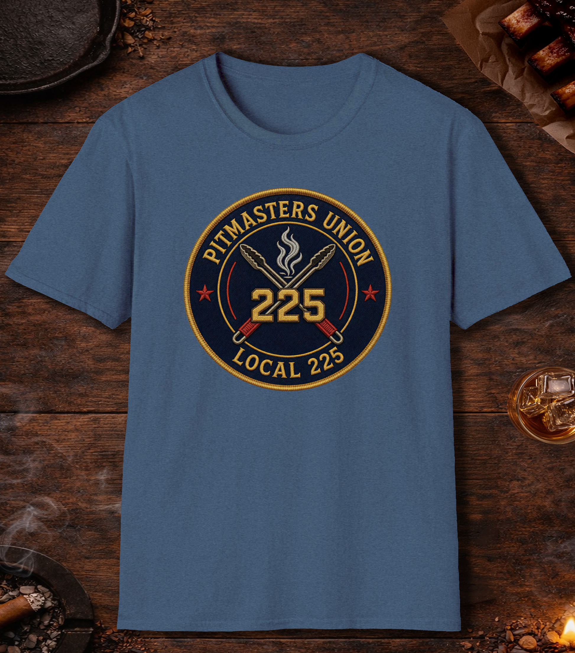 Pitmaster's Union T-Shirt - Heather Indigo
