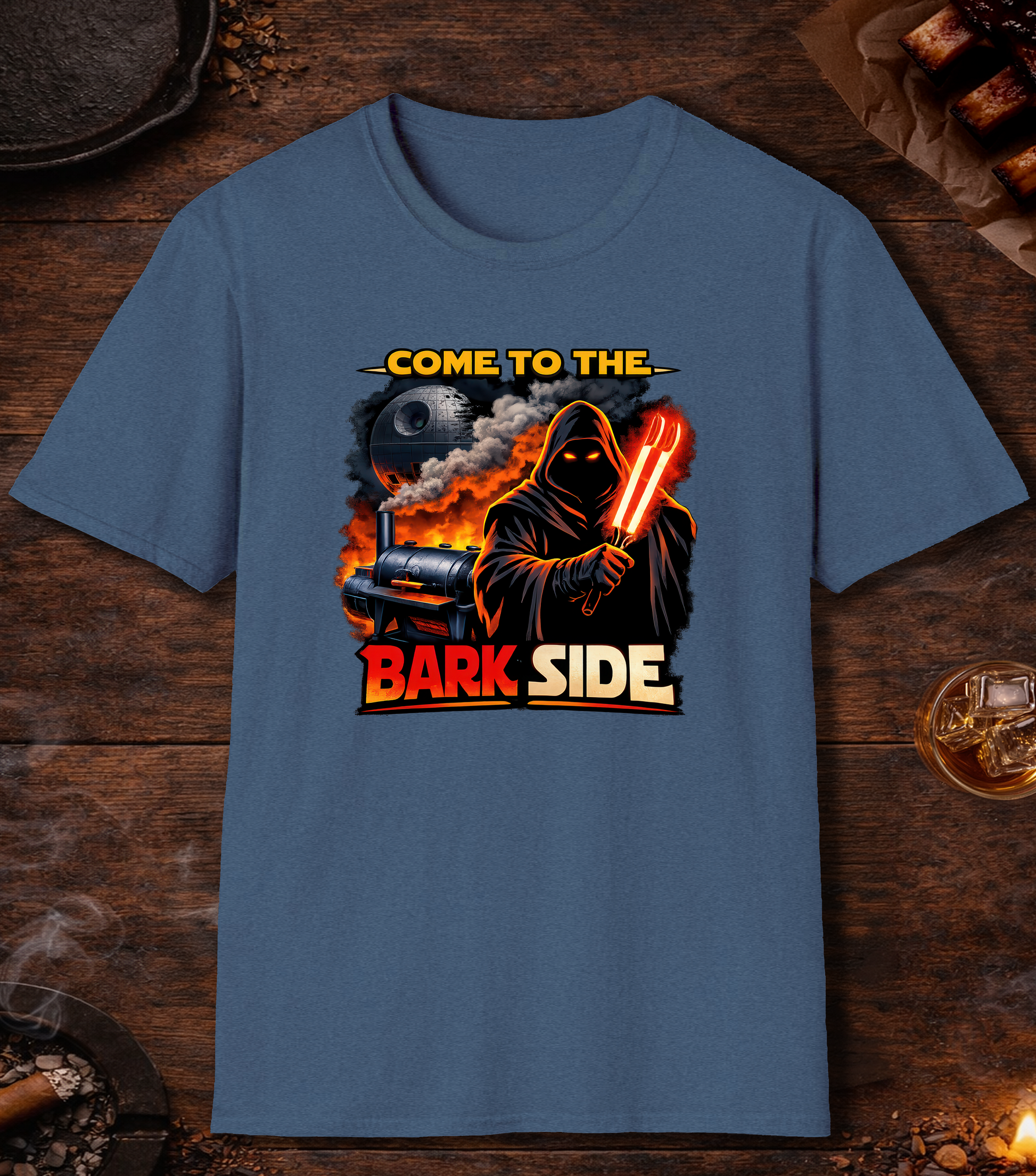 Come To The Bark Side Parody T-Shirt - Heather Indigo