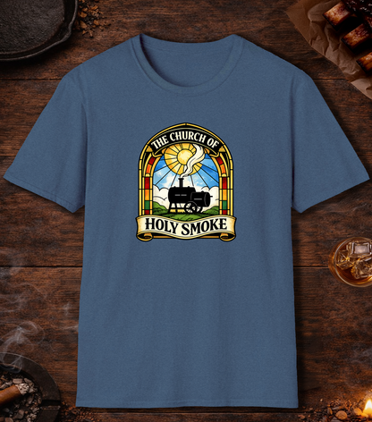 Church Holy Smoke T-Shirt - Heather Indigo
