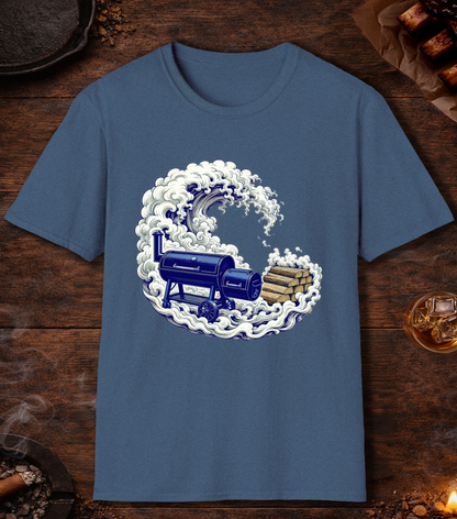 Smoke Wave T-Shirt - Heather Indigo