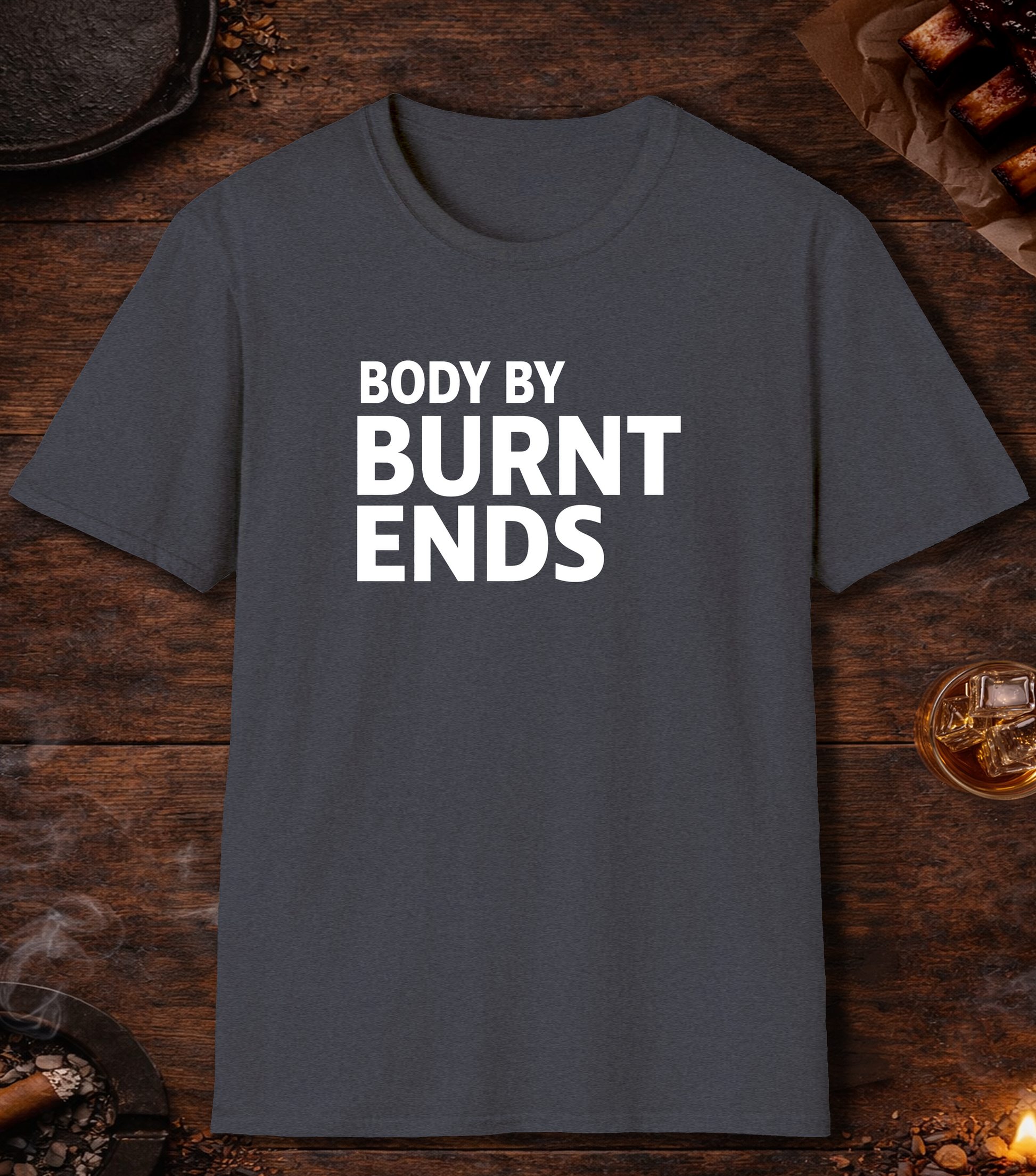 Body By Burnt Ends T-Shirt - Heather Navy