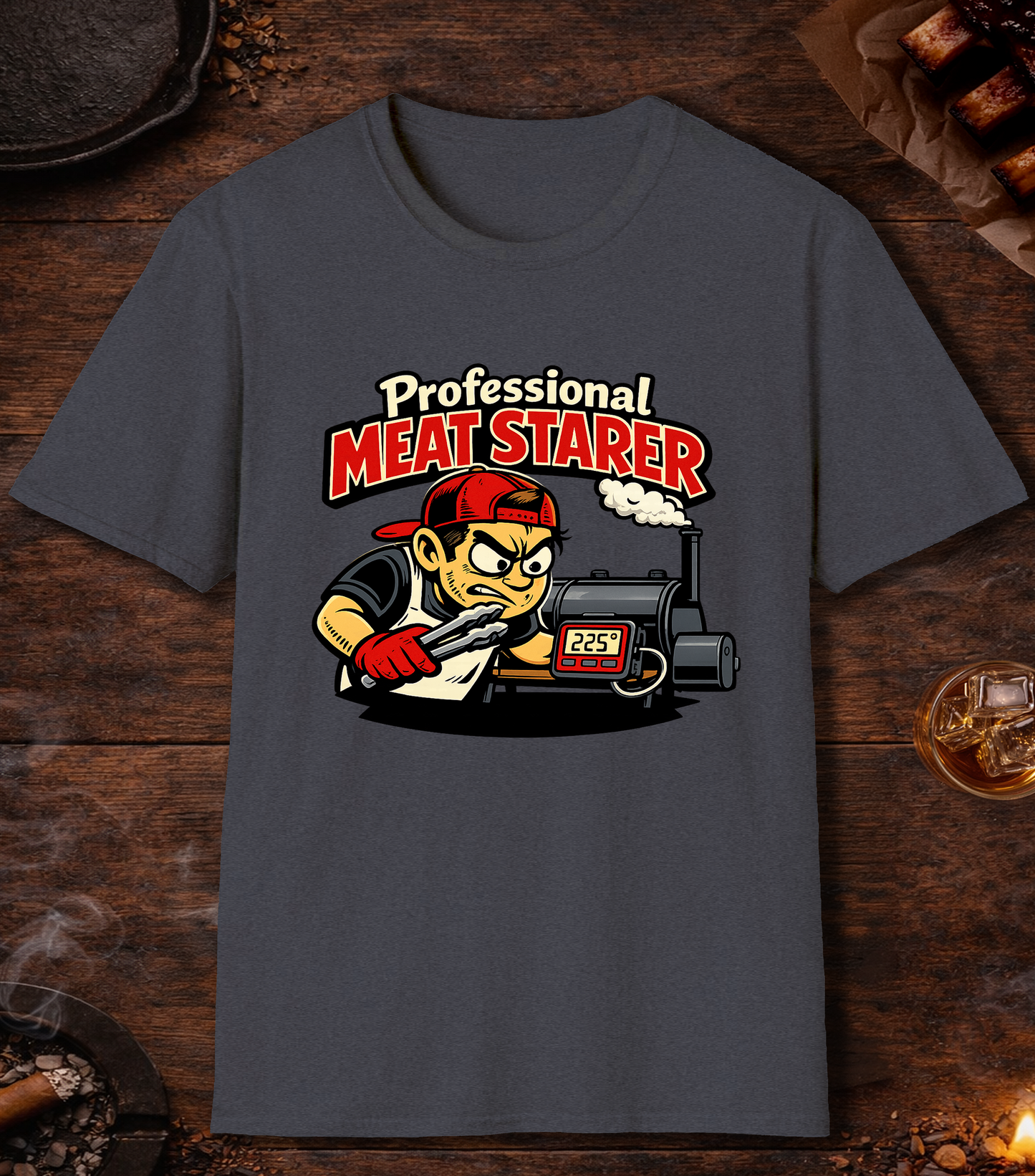 Professional Meat Starer T-Shirt - Heather Navy