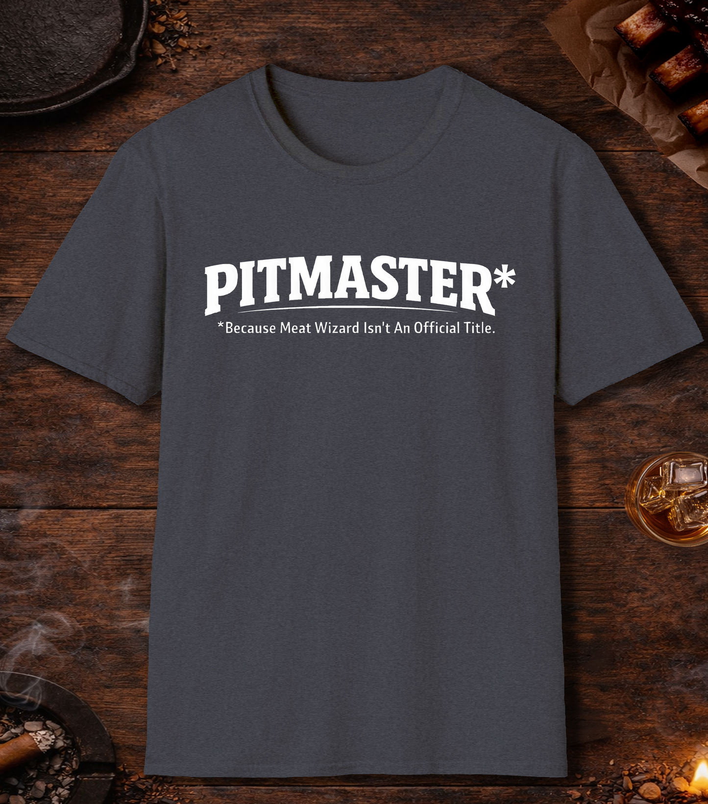 Pitmaster Meat Wizard T-Shirt - Heather Navy