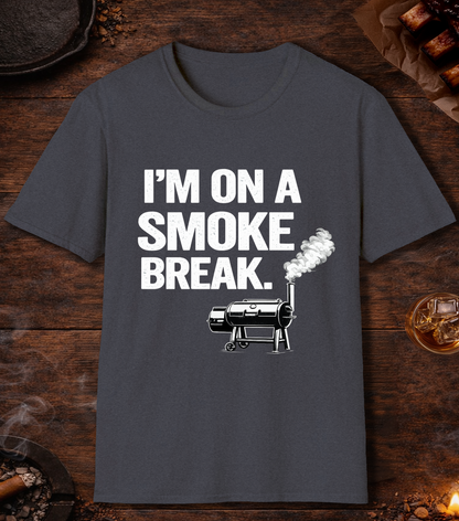 Im On A Smoke Break T-Shirt - Heather Navy