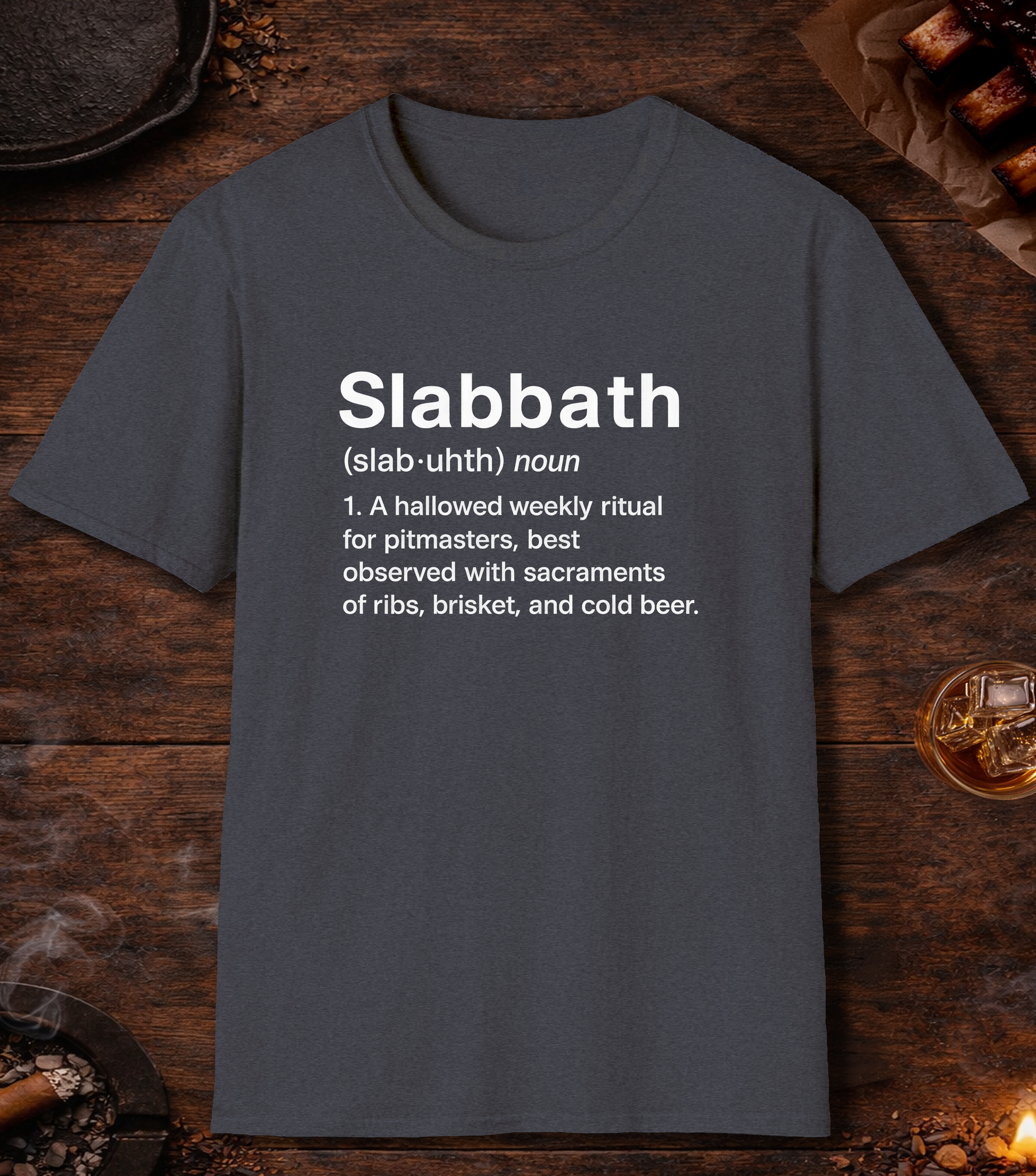 Slabbath Definition T-Shirt - Heather Navy