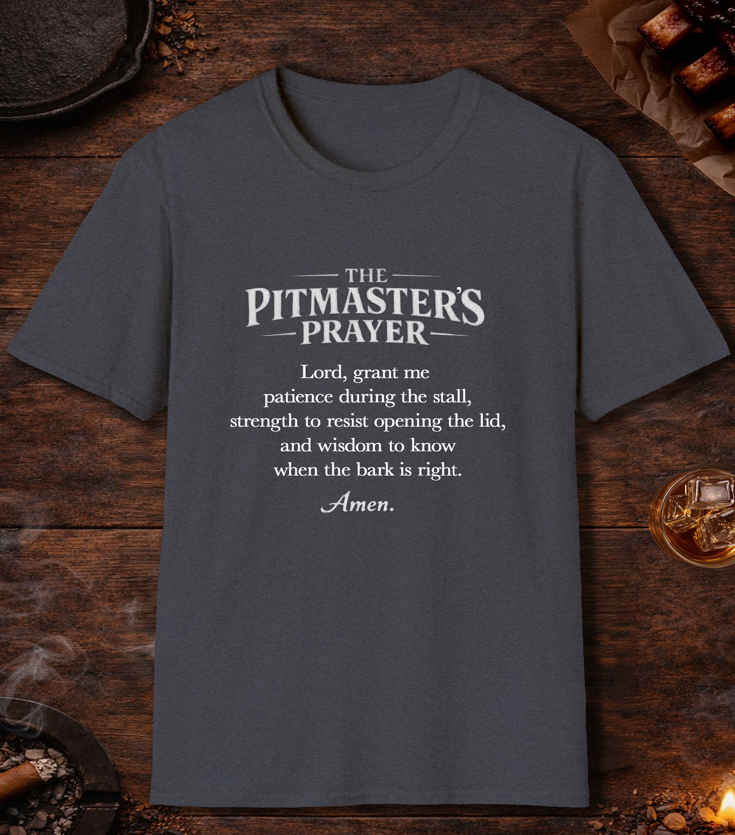 Pitmasters Prayer T-Shirt - Heather Navy
