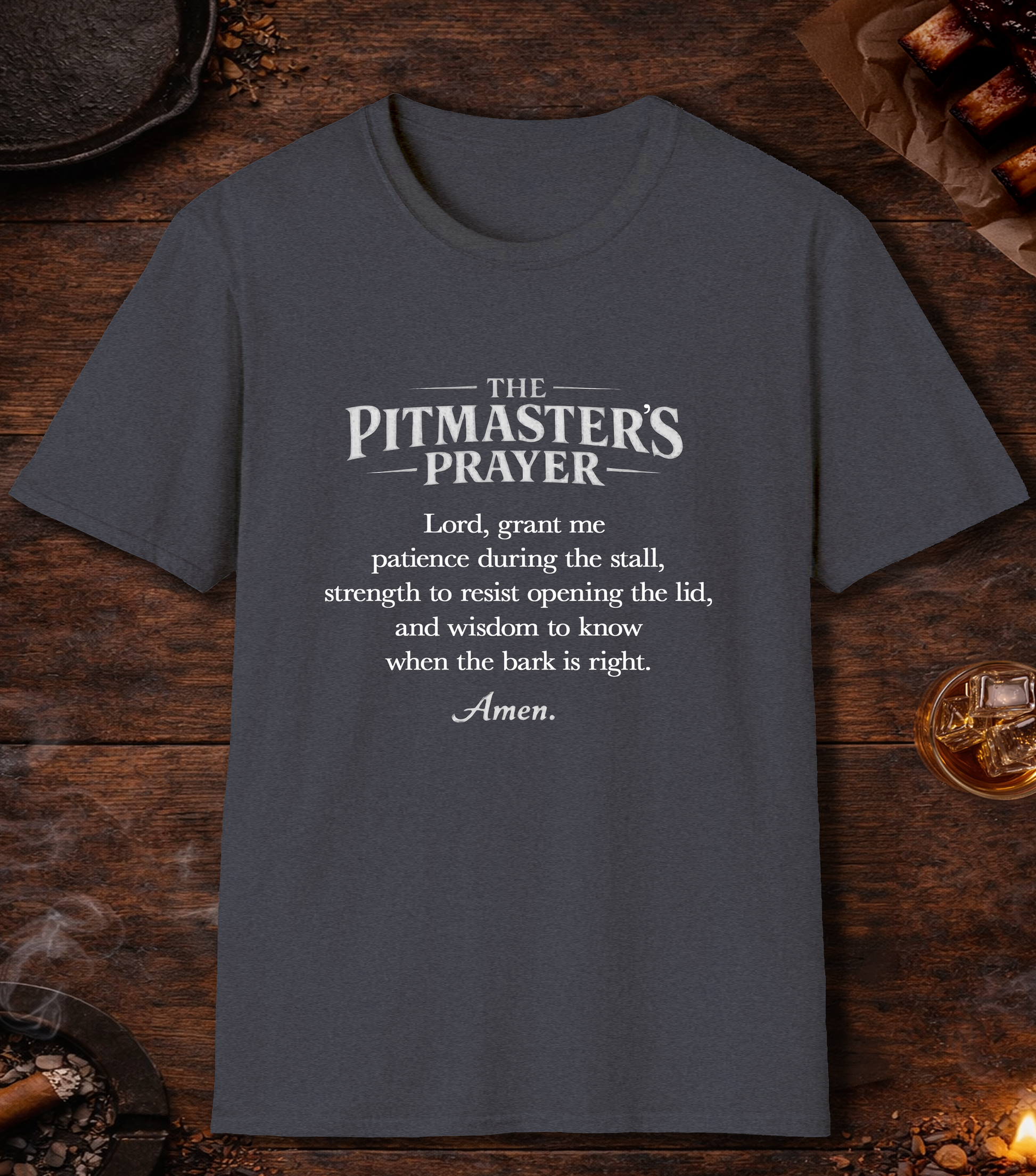 Pitmasters Prayer T-Shirt - Heather Navy