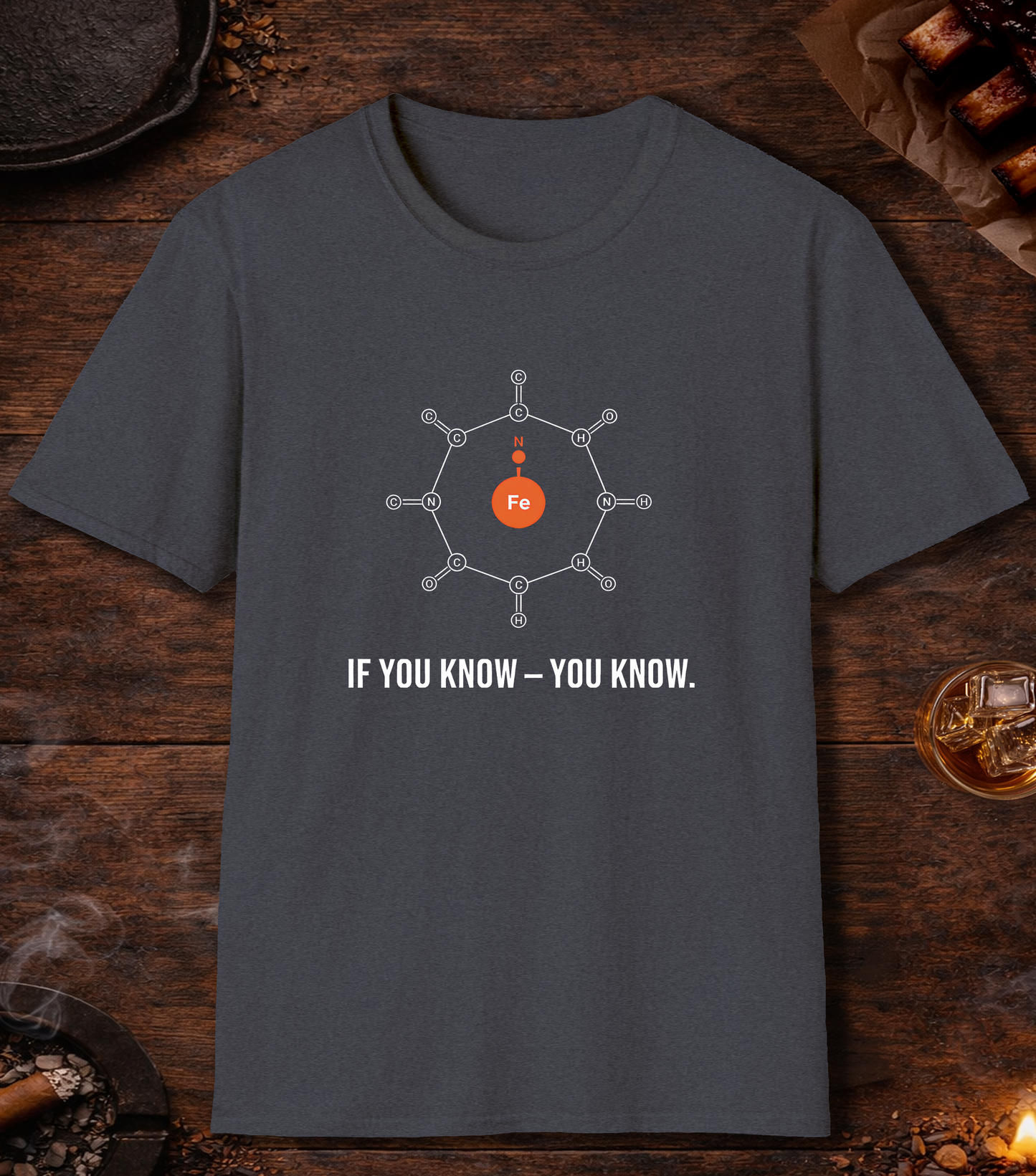 Smoke Ring T-Shirt - Heather Navy