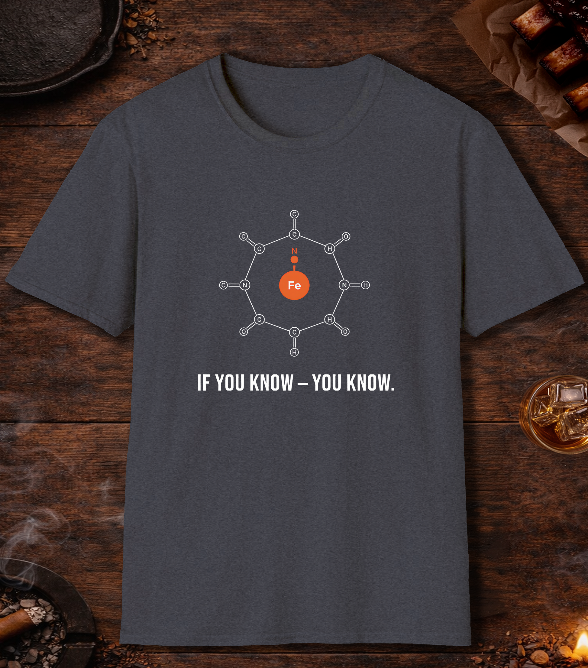 Smoke Ring T-Shirt - Heather Navy