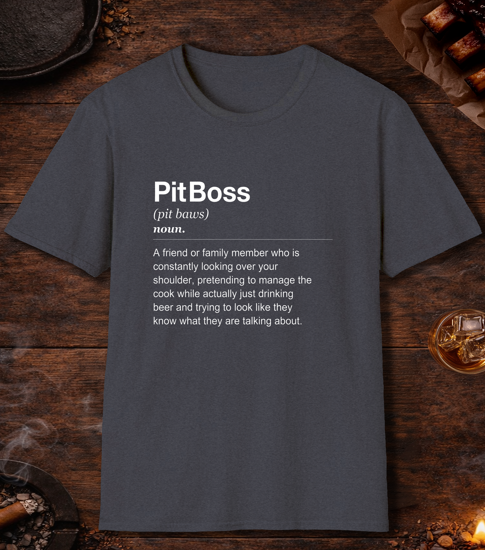 Pit Boss Definition T-Shirt - Heather Navy