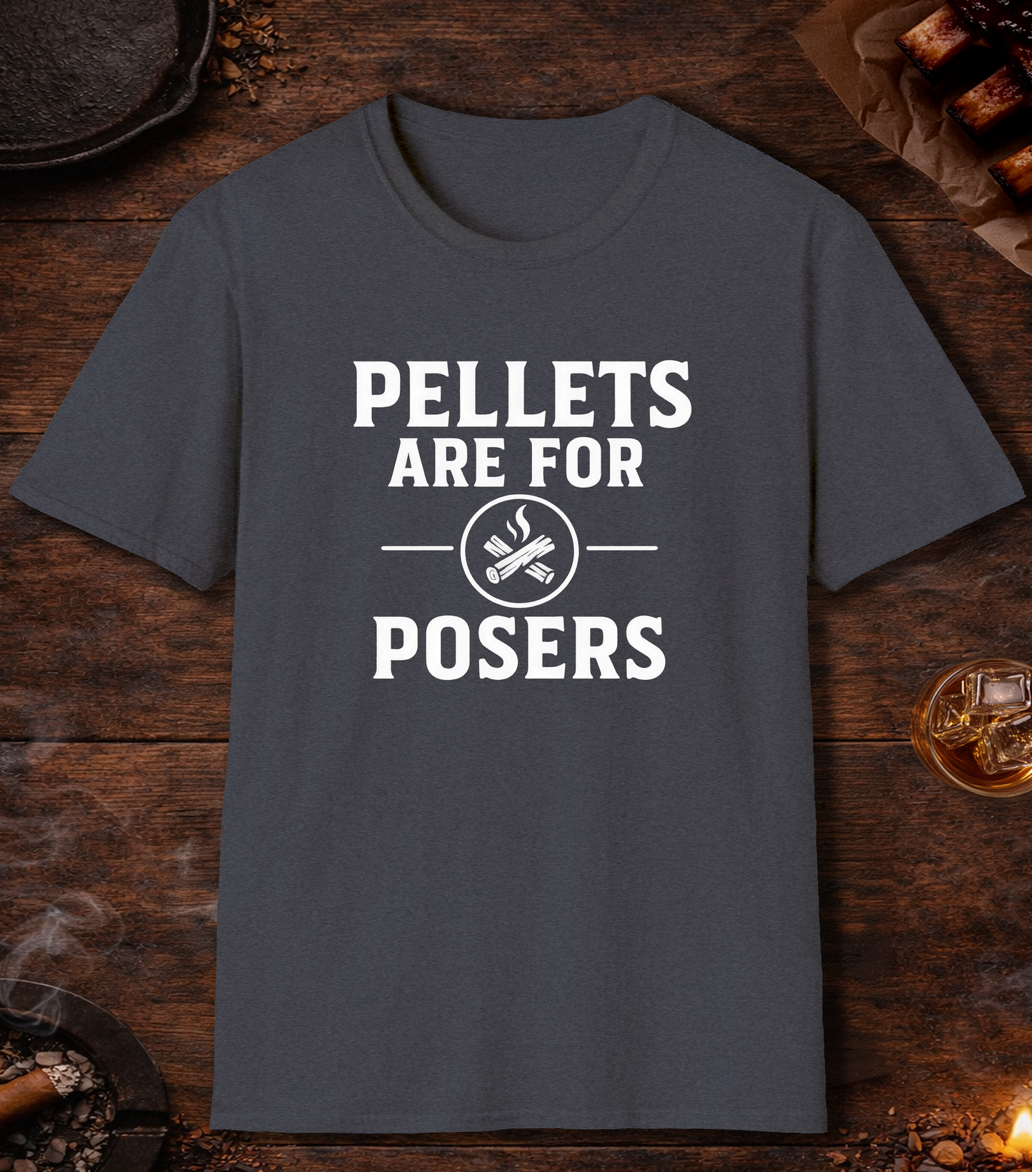 Pellets Are For Posers T-Shirt - Heather Navy